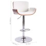 White synthetic leather kitchen stool by , Kitchen stools - Ref: Foro24-287376, Price: 144,12 €, Discount: %