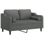 2-Sitzer-Sofa mit dunkelgrauen Stoffkissen 120 cm von , Sofas - Ref: Foro24-3200838, Preis: 252,21 €, Rabatt: %