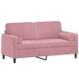 Sofá de 2 plazas con cojines terciopelo rosa 140 cm de , Sofás - Ref: Foro24-3200884, Precio: 253,27 €, Descuento: %