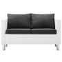 Weißes und dunkelgraues 2-Sitzer-Sofa aus Kunstleder von vidaXL, Sofas - Ref: Foro24-247174, Preis: 248,93 €, Rabatt: %