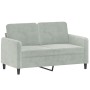 2-seater sofa with light gray velvet cushions 120 cm by , Sofas - Ref: Foro24-3200871, Price: 221,78 €, Discount: %