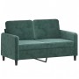 2-seater sofa with dark green velvet cushions 120 cm by , Sofas - Ref: Foro24-3200873, Price: 249,44 €, Discount: %