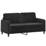 Sofá de 2 plazas con cojines terciopelo negro 140 cm de , Sofás - Ref: Foro24-3200886, Precio: 231,59 €, Descuento: %