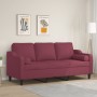 3-Sitzer-Sofa mit roten Stoffkissen 180 cm von , Sofas - Ref: Foro24-3200859, Preis: 328,76 €, Rabatt: %