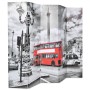 Biombo divisor plegable 200x170 cm bus Londres blanco y negro de vidaXL, Divisores de ambientes - Ref: Foro24-245875, Precio:...