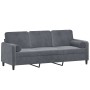 Sofá de 3 plazas con cojines terciopelo gris oscuro 180 cm de , Sofás - Ref: Foro24-3200892, Precio: 279,91 €, Descuento: %