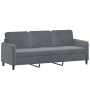 3-seater sofa with dark gray velvet cushions 180 cm by , Sofas - Ref: Foro24-3200892, Price: 260,33 €, Discount: %