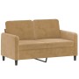 2-seater sofa with brown velvet cushions 120 cm by , Sofas - Ref: Foro24-3200878, Price: 243,63 €, Discount: %