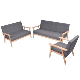 Dunkelgraues 3-teiliges Stoffsofa-Set von , Sofas - Ref: Foro24-274926, Preis: 599,58 €, Rabatt: %