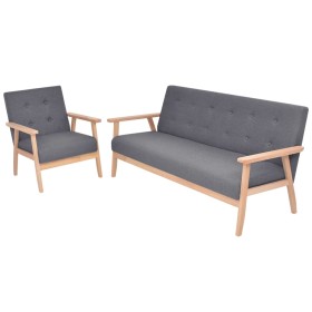 Dunkelgraues 2-teiliges Stoffsofa-Set von , Sofas - Ref: Foro24-274924, Preis: 400,33 €, Rabatt: %