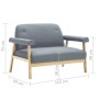 Sofagarnitur für 3 Personen, 2 Einheiten, hellgrauer Stoff von , Sofas - Ref: Foro24-275207, Preis: 328,55 €, Rabatt: %