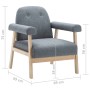 Sofagarnitur für 3 Personen, 2 Einheiten, hellgrauer Stoff von , Sofas - Ref: Foro24-275207, Preis: 328,55 €, Rabatt: %