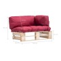 Gartensofa aus Paletten mit Kissen aus rotem Kiefernholz von , Outdoor-Sofas - Ref: Foro24-277481, Preis: 107,24 €, Rabatt: %