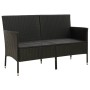 3-seater garden sofa with black synthetic rattan cushions by , Outdoor sofas - Ref: Foro24-318492, Price: 163,19 €, Discount: %