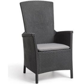 Keter Vermont Reclining Garden Chair Graphite 238452 by , Garden chairs - Ref: Foro24-408948, Price: 127,99 €, Discount: %