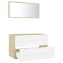 Bathroom furniture set 2 pieces white oak plywood by , Bathroom furniture - Ref: Foro24-804841, Price: 75,38 €, Discount: %