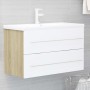 Bathroom furniture set 2 pieces white oak plywood by , Bathroom furniture - Ref: Foro24-804841, Price: 75,38 €, Discount: %