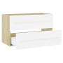 Bathroom furniture set 2 pieces white oak plywood by , Bathroom furniture - Ref: Foro24-804841, Price: 75,38 €, Discount: %