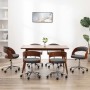 Swivel dining chairs 6 pcs curved wood and gray fabric by , dining chairs - Ref: Foro24-3054922, Price: 770,41 €, Discount: %