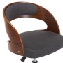 Swivel dining chairs 6 pcs curved wood and gray fabric by , dining chairs - Ref: Foro24-3054922, Price: 770,41 €, Discount: %