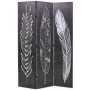 Folding divider screen 120x170 cm black and white feathers by vidaXL, Room dividers - Ref: Foro24-245889, Price: 83,93 €, Dis...