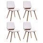 Dining chairs 4 units white synthetic leather by , dining chairs - Ref: Foro24-3054804, Price: 509,47 €, Discount: %