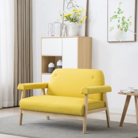 2 seater yellow fabric sofa by , Sofas - Ref: Foro24-246652, Price: 197,99 €, Discount: %