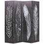 Folding divider screen 160x170 cm black and white feathers by vidaXL, Room dividers - Ref: Foro24-245890, Price: 99,99 €, Dis...