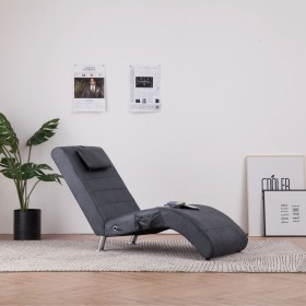 Massage couch with gray artificial suede leather pillow by , Daybeds - Ref: Foro24-281290, Price: 231,78 €, Discount: %