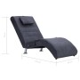 Diván de masaje con almohada de piel de ante artificial gris de , Divanes - Ref: Foro24-281290, Precio: 254,18 €, Descuento: %