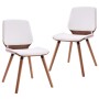 Dining chairs 2 units white synthetic leather by , dining chairs - Ref: Foro24-287381, Price: 258,65 €, Discount: %