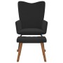 Silla mecedora con reposapiés terciopelo negro de , Mecedoras - Ref: Foro24-327760, Precio: 145,95 €, Descuento: %