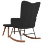 Silla mecedora con reposapiés terciopelo negro de , Mecedoras - Ref: Foro24-327760, Precio: 145,95 €, Descuento: %