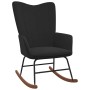 Silla mecedora con reposapiés terciopelo negro de , Mecedoras - Ref: Foro24-327760, Precio: 145,95 €, Descuento: %