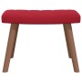 Sillón de relax con taburete terciopelo rojo tinto de , Sillones - Ref: Foro24-327671, Precio: 123,27 €, Descuento: %