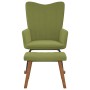 Silla mecedora con reposapiés terciopelo verde claro de , Mecedoras - Ref: Foro24-327757, Precio: 158,30 €, Descuento: %