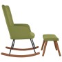 Silla mecedora con reposapiés terciopelo verde claro de , Mecedoras - Ref: Foro24-327757, Precio: 158,30 €, Descuento: %