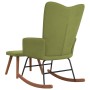 Silla mecedora con reposapiés terciopelo verde claro de , Mecedoras - Ref: Foro24-327757, Precio: 158,30 €, Descuento: %