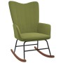 Silla mecedora con reposapiés terciopelo verde claro de , Mecedoras - Ref: Foro24-327757, Precio: 158,30 €, Descuento: %