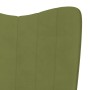 Silla mecedora con reposapiés terciopelo verde claro de , Mecedoras - Ref: Foro24-327757, Precio: 158,30 €, Descuento: %