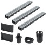 Drainage channels 3 units galvanized steel 3 m by vidaXL, Drains - Ref: Foro24-142877, Price: 84,92 €, Discount: %