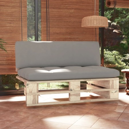 Central sofa made of pallets for impregnated pine wood garden by , Modular outdoor sofas - Ref: Foro24-3066531, Price: 106,82...