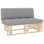 Central sofa made of pallets for impregnated pine wood garden by , Modular outdoor sofas - Ref: Foro24-3066531, Price: 106,82...