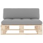 Central sofa made of pallets for impregnated pine wood garden by , Modular outdoor sofas - Ref: Foro24-3066531, Price: 106,82...