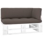 Eckgartensofa aus weiß imprägnierten Kiefernholzpaletten von , Modulare Sofas für den Außenbereich - Ref: Foro24-3066573, Pre...