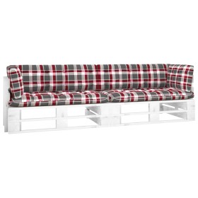 2-Sitzer-Palettensofa mit weiß imprägnierten Kiefernholzkissen von , Gartensets - Ref: Foro24-3066649, Preis: 222,37 €, Rabat...