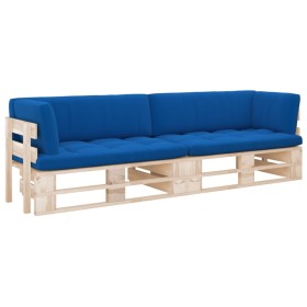 2-Sitzer-Palettensofa mit Kissen aus imprägniertem Kiefernholz von , Gartensets - Ref: Foro24-3066682, Preis: 213,52 €, Rabat...