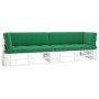 2-seater pallet sofa with white impregnated pine wood cushions by , Garden sets - Ref: Foro24-3066642, Price: 208,23 €, Disco...