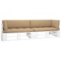 2-Sitzer-Palettensofa mit weiß imprägnierten Kiefernholzkissen von , Gartensets - Ref: Foro24-3066640, Preis: 257,86 €, Rabat...