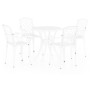 Bistrotisch und Stühle 5 Stück aus weißem Aluminiumguss von , Gartensets - Ref: Foro24-3070609, Preis: 663,98 €, Rabatt: %